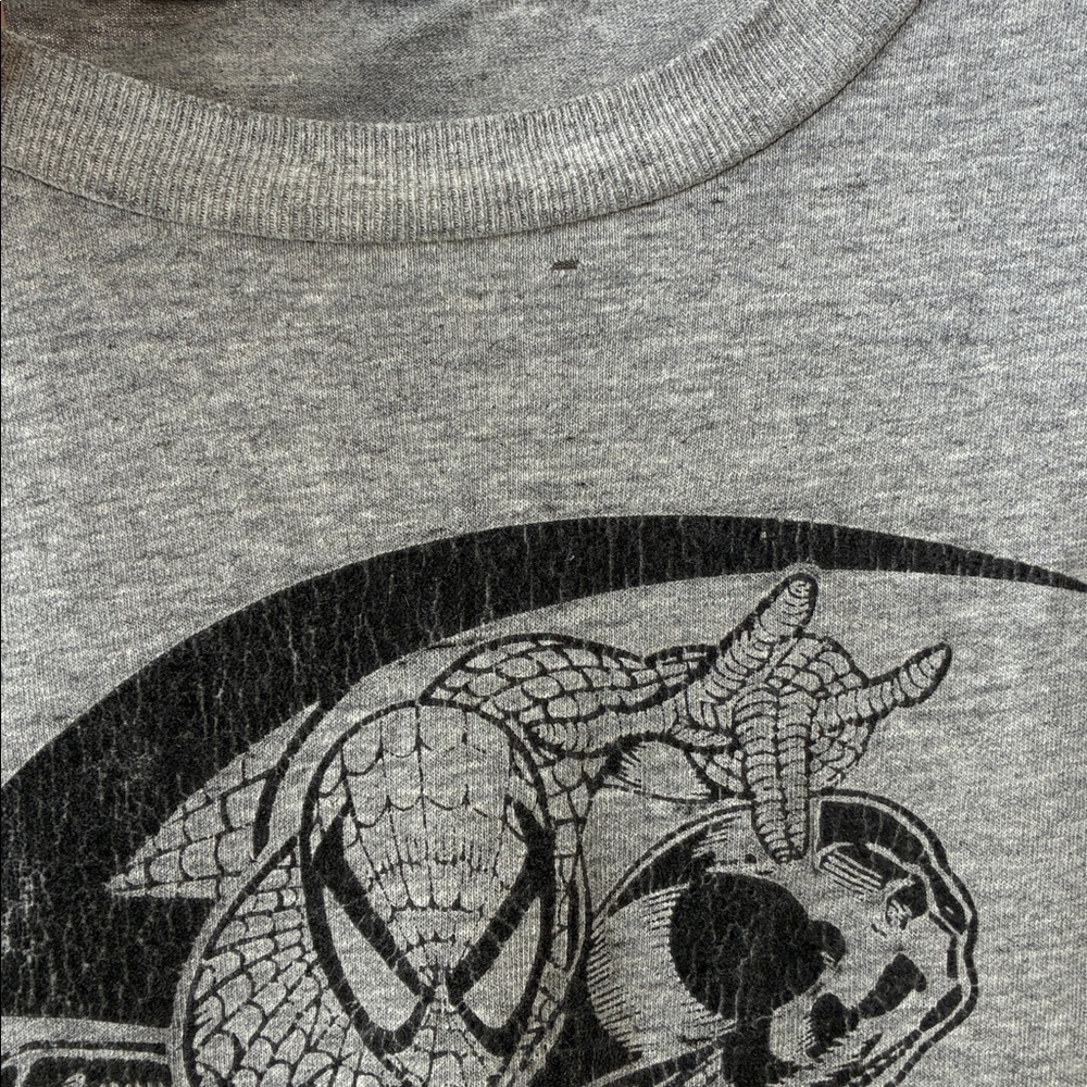 Spider Man Heather Gray Black Print Graphic Men's T-Shirt Size XL (May fit XXL) - Picture 4 of 4